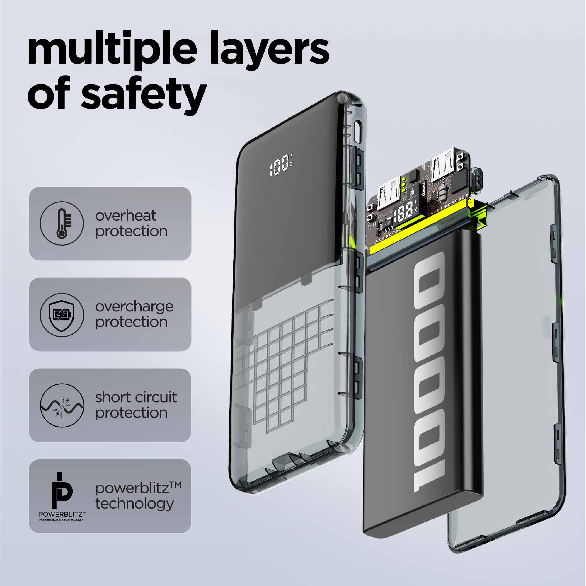 Powerblitz X2 multi-device charging powerbank