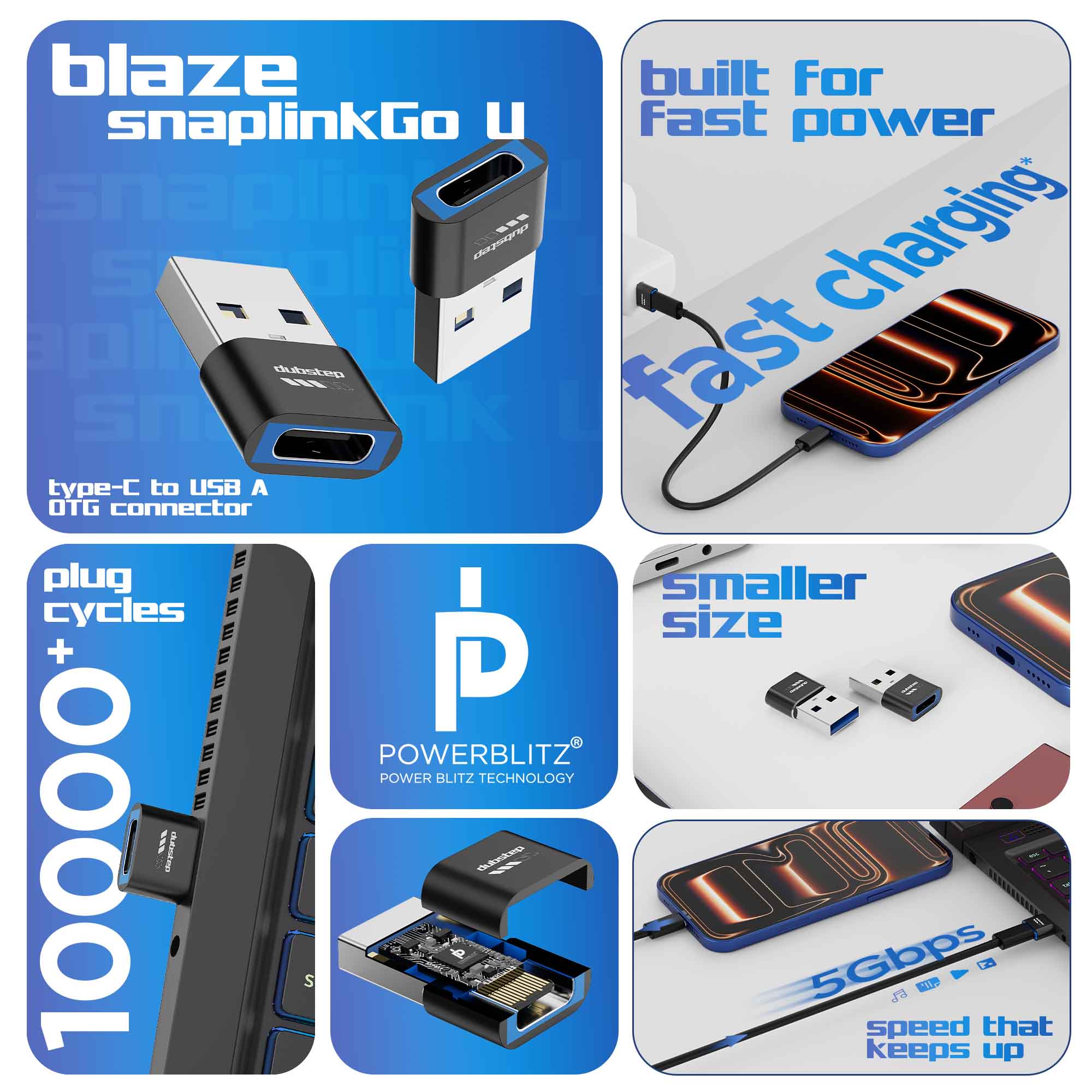 Blaze SnaplinkGo U type-C to USB a OTG Connector