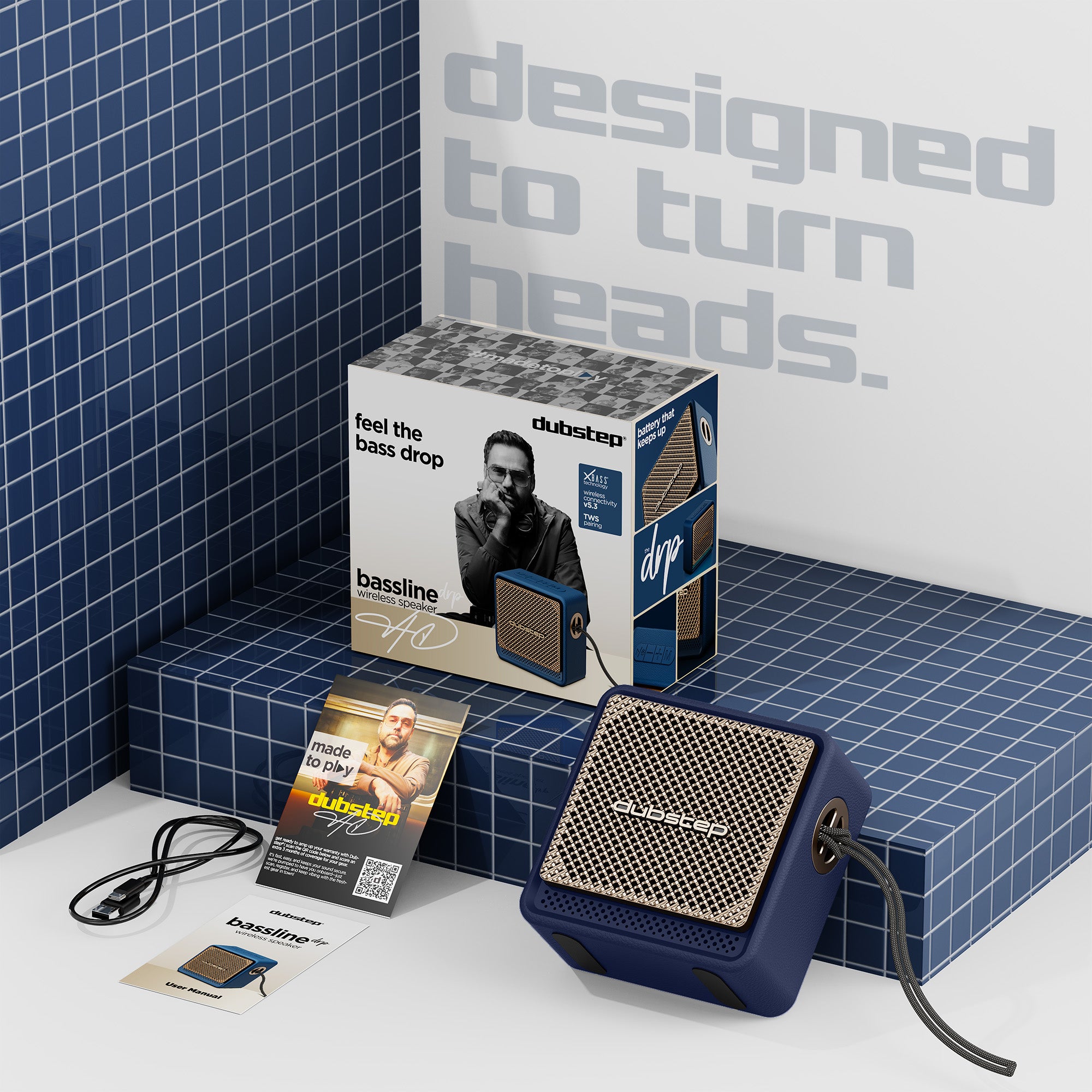 Bassline DRP Speaker Blue