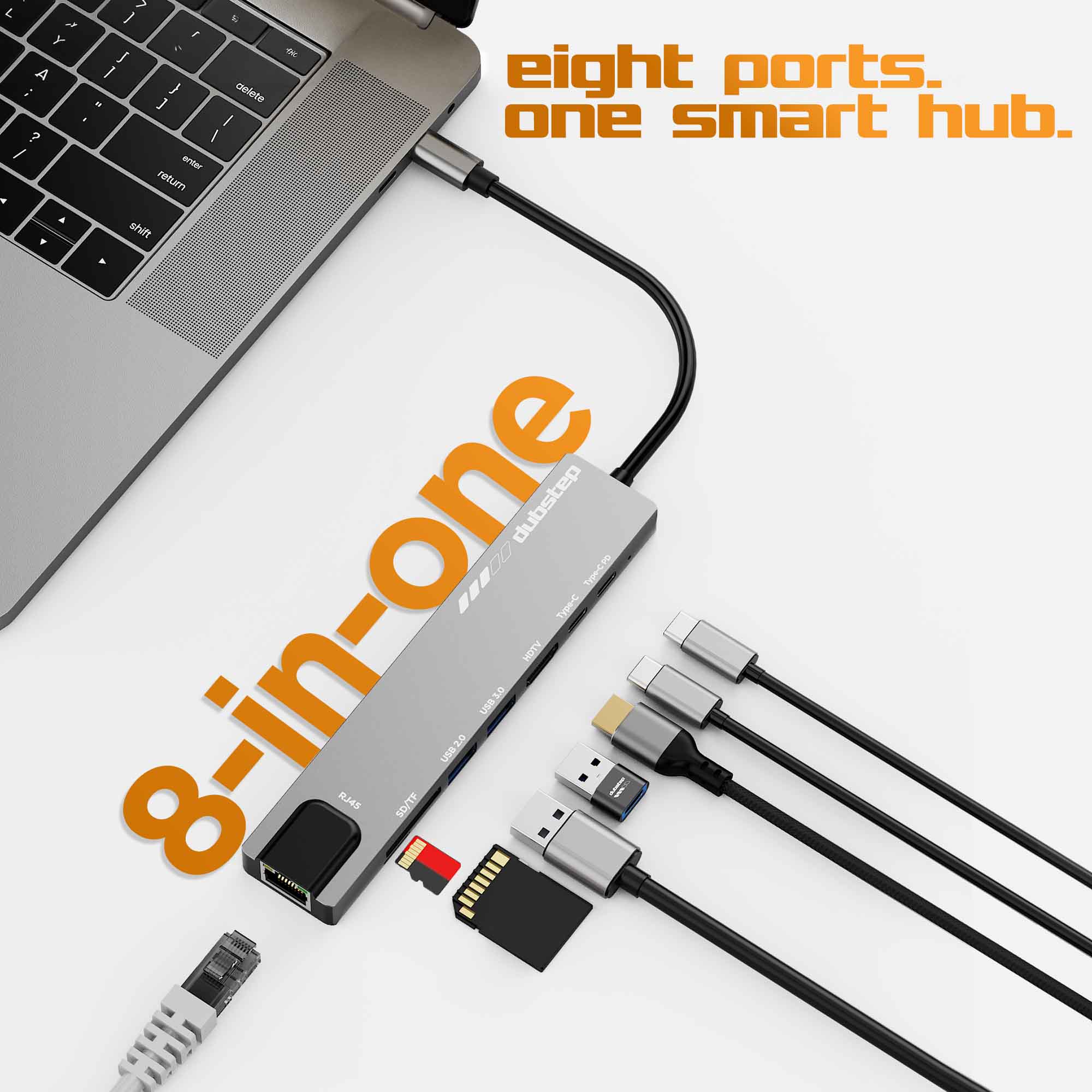 SnaplinkGo 8-in-One Type-C Multiport Hub