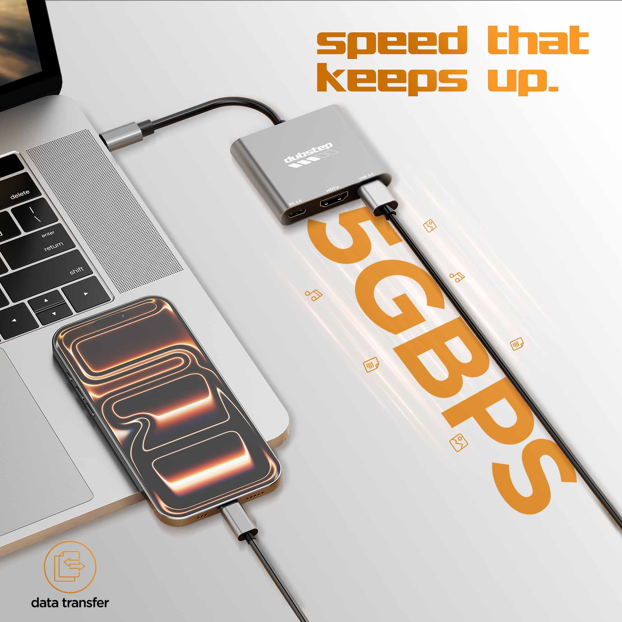 SnaplinkGo 3-in-One Type-C to HDMI USB Hub