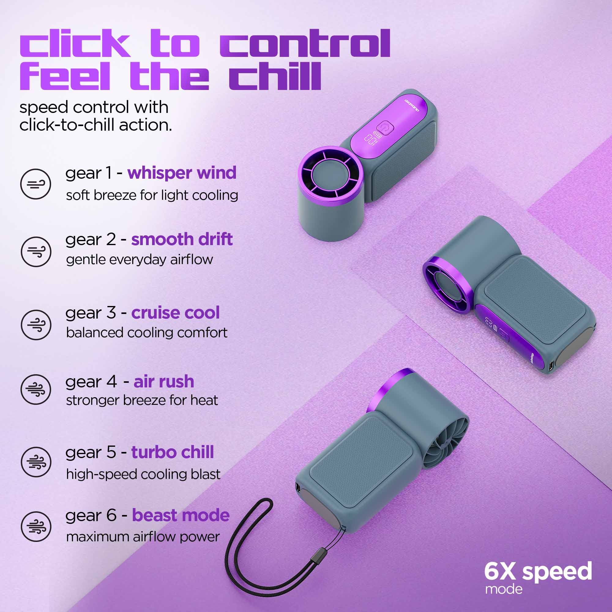 Flo mini (mini handheld cooling fan)