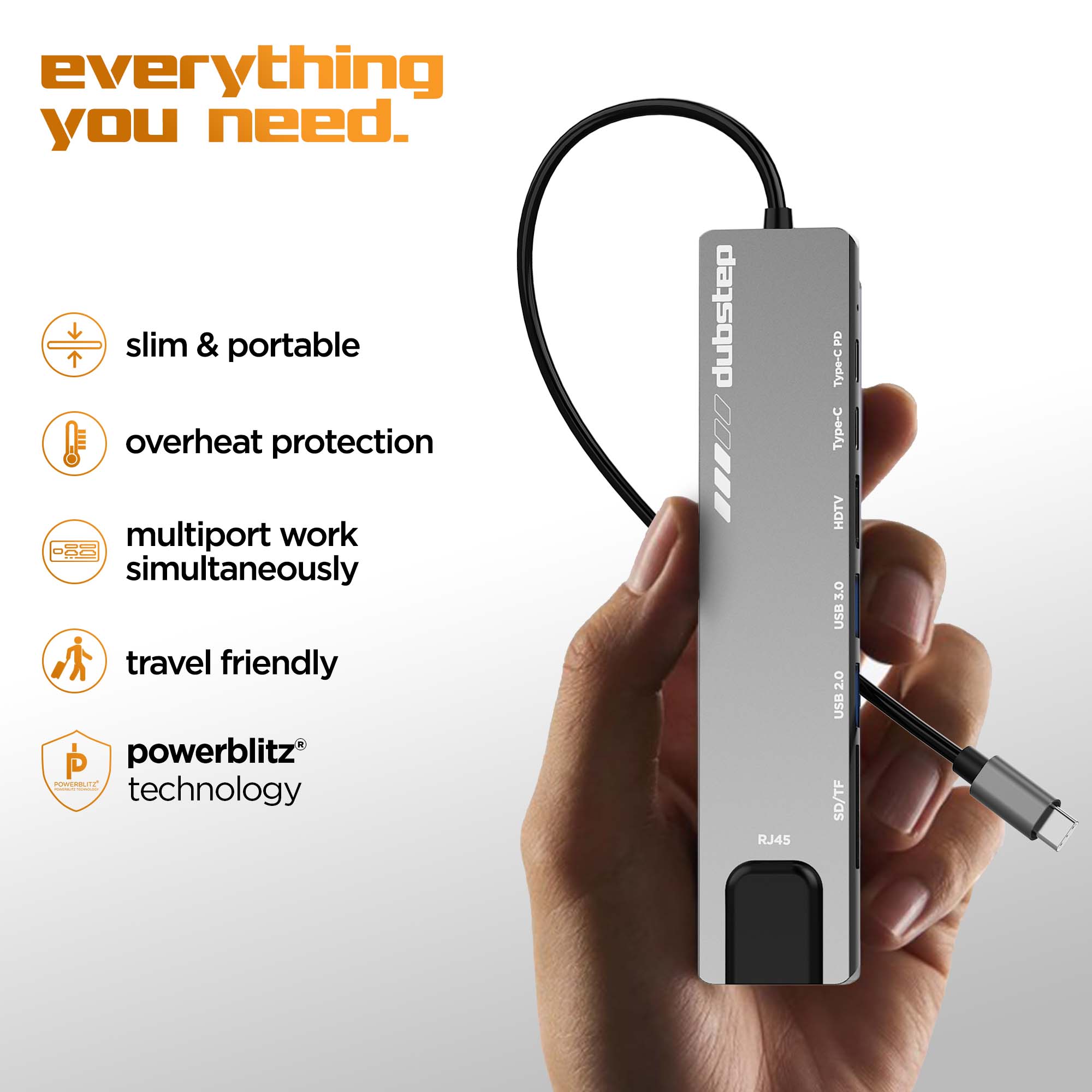 SnaplinkGo 8-in-One Type-C Multiport Hub