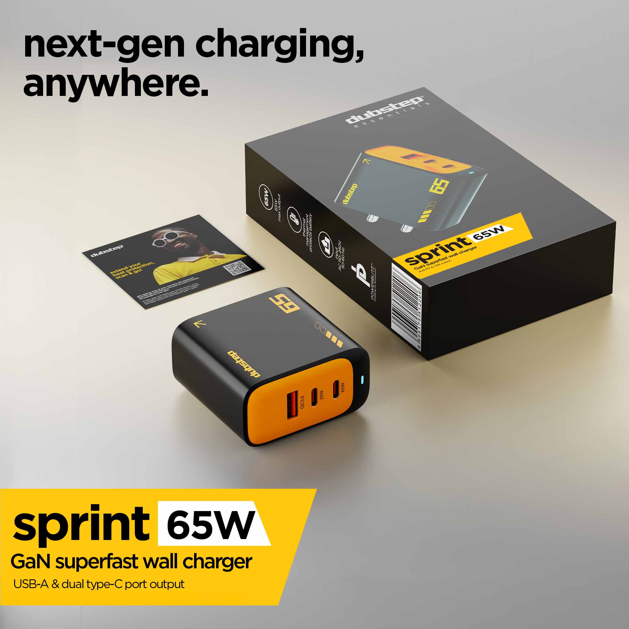 Sprint 65W GaN Superfast Wall Charger