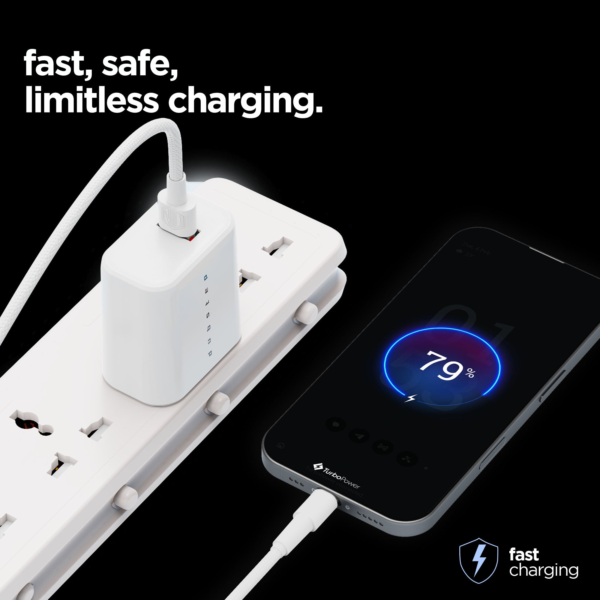 Sprint 12W 2.4A Fast Charger with Cable (Micro USB to USB-A)