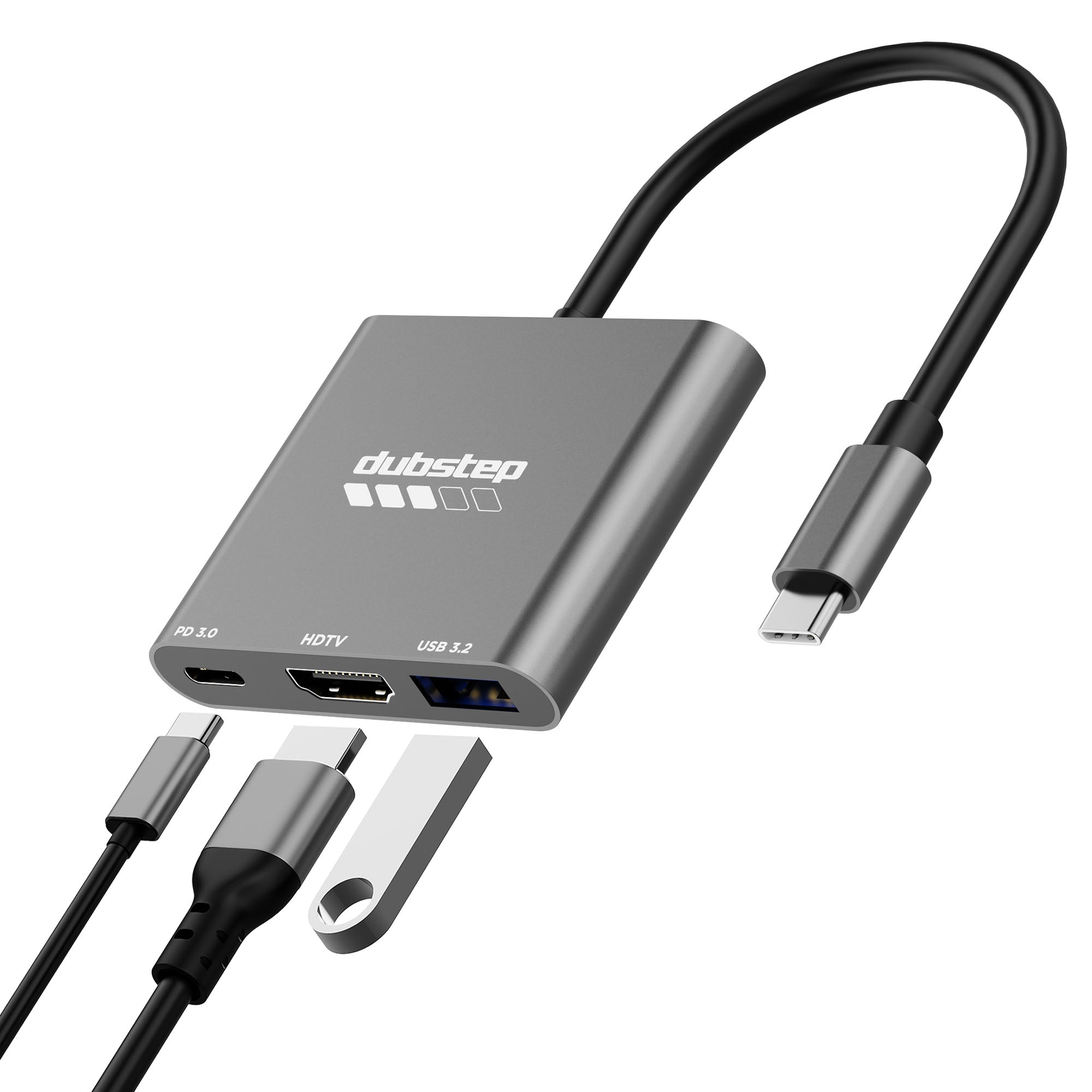 SnaplinkGo 3-in-One Type-C to HDMI USB Hub