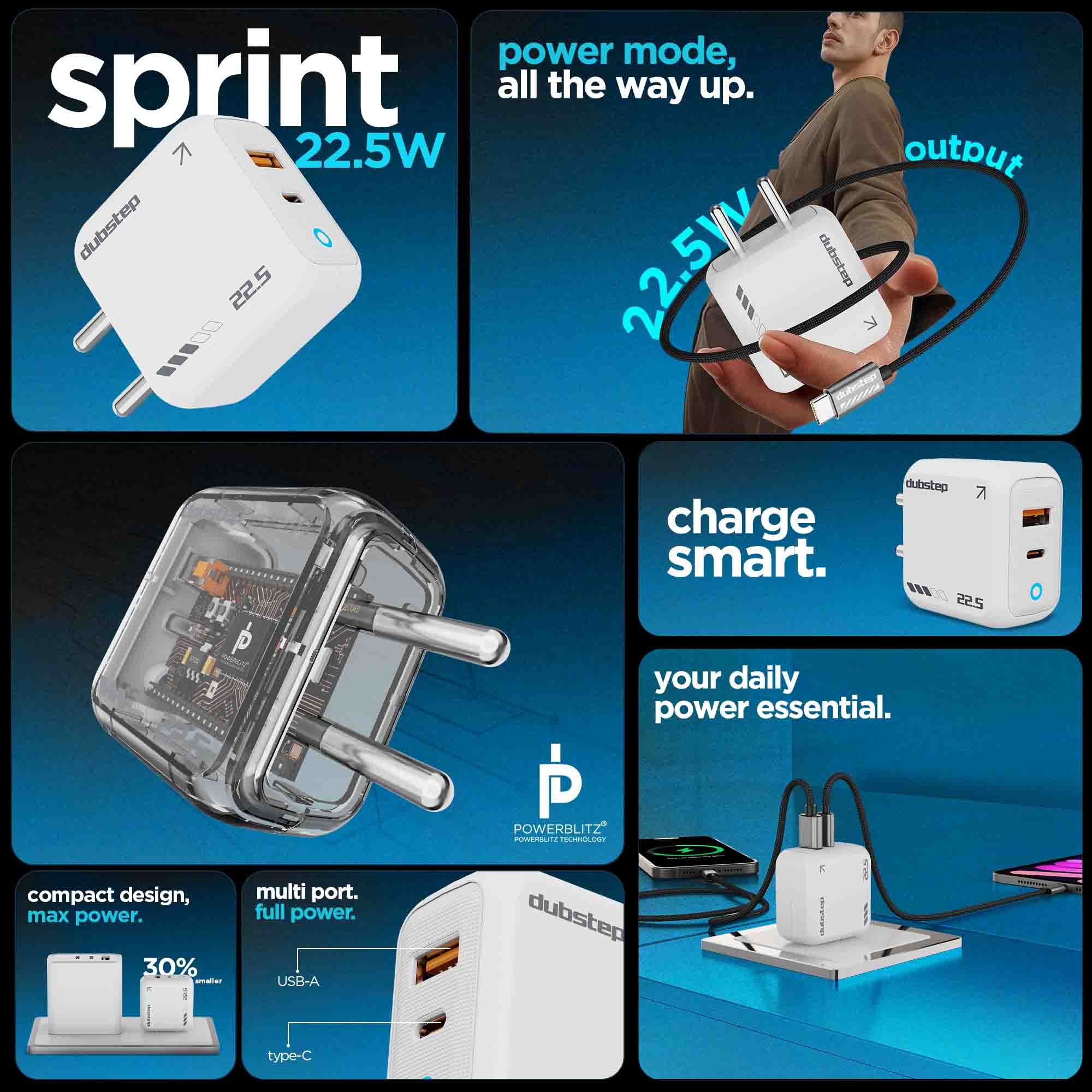 Sprint 22.5W PD & QC Charger