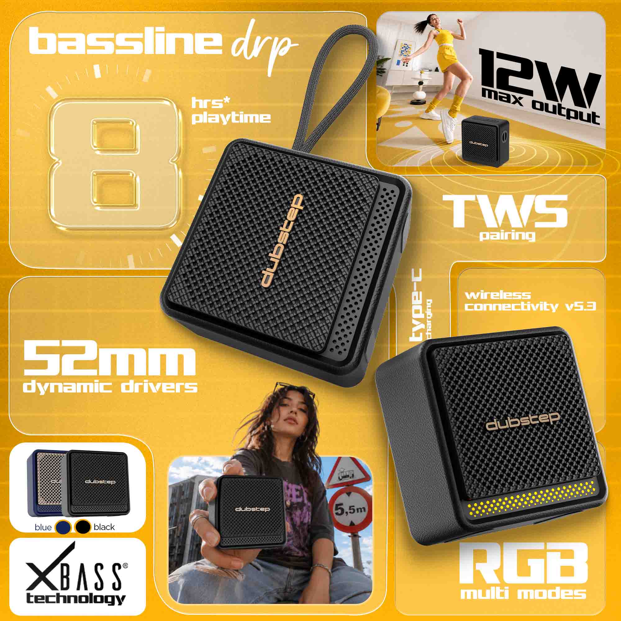 Bassline DRP Speaker Black