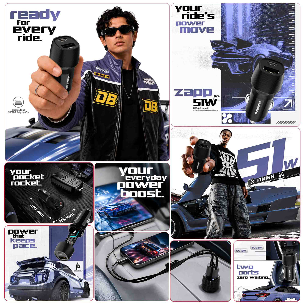 Zapp 51W Pro Car Charger