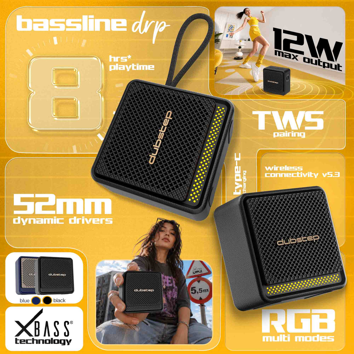 Bassline DRP Speaker Black