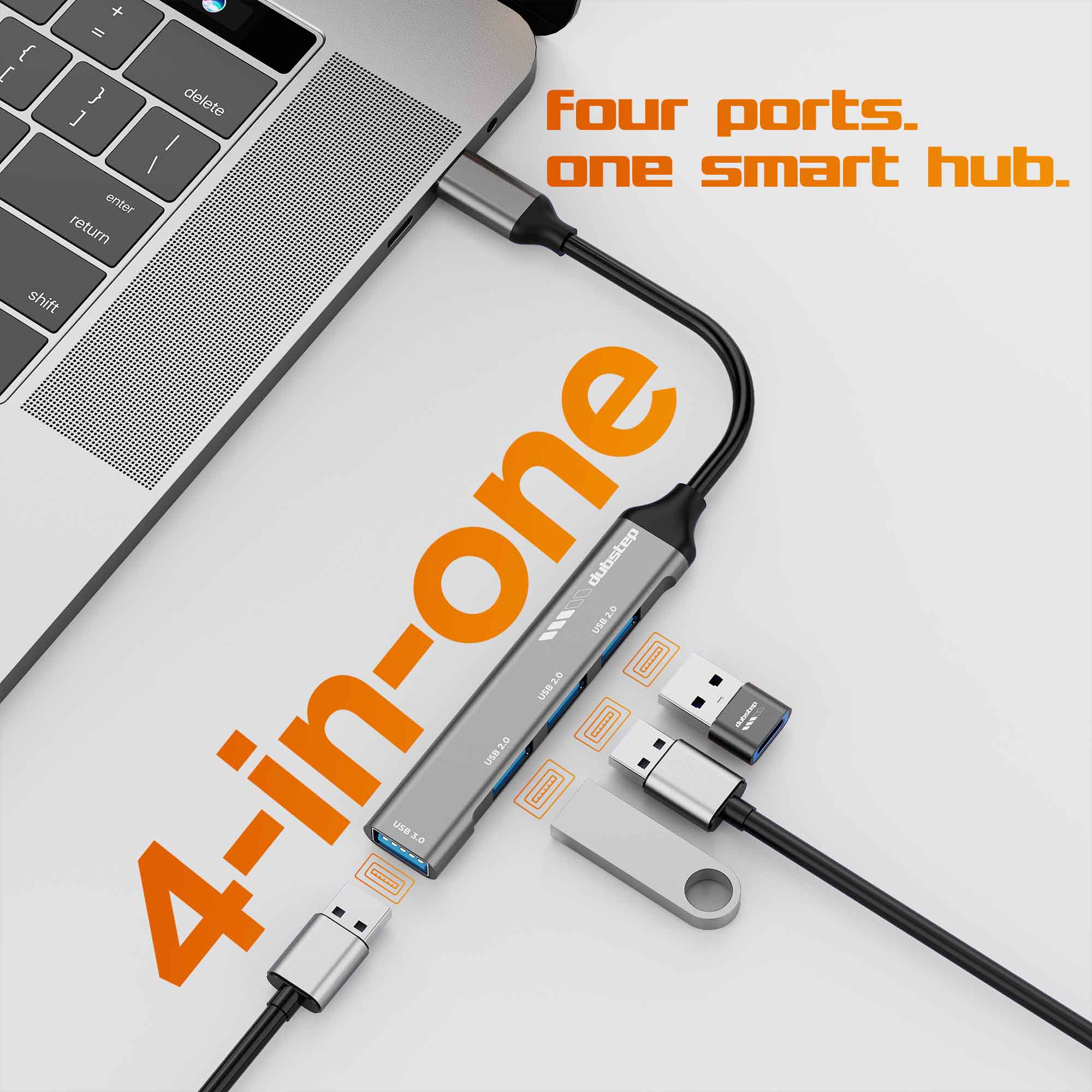 SnaplinkGo 4-in-One Type-C to USB Hub