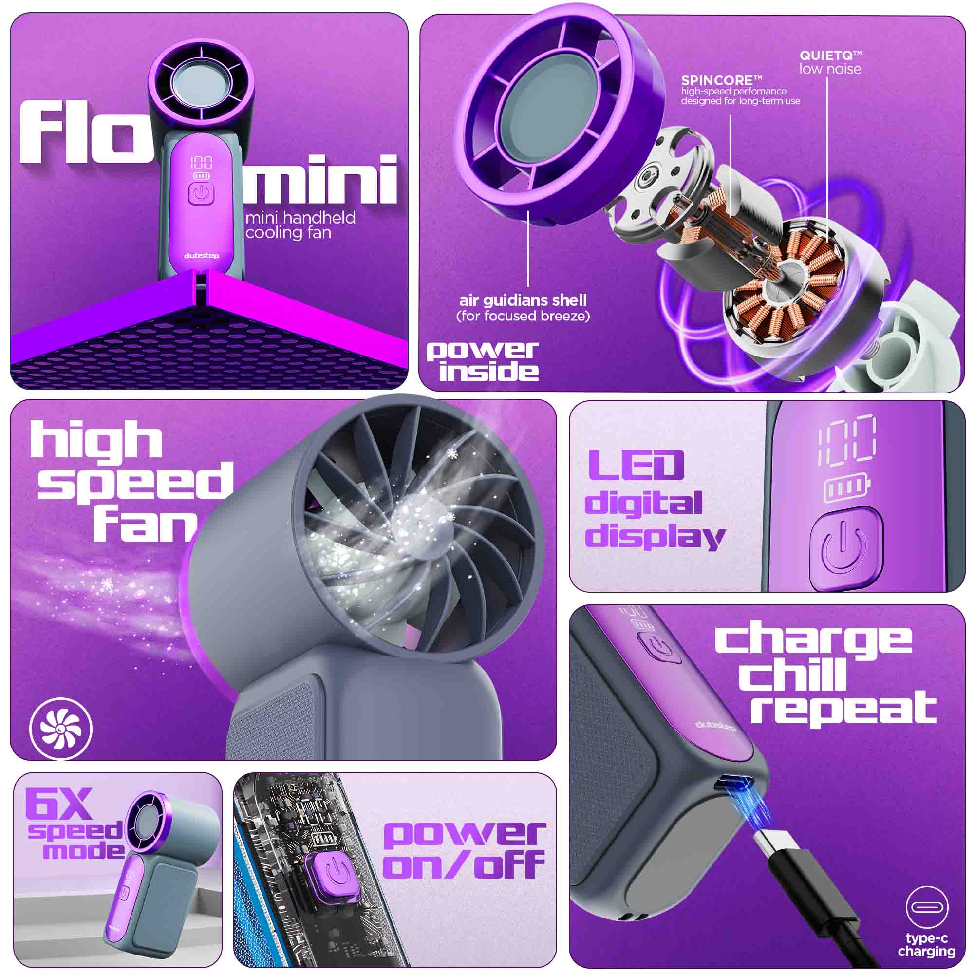 Flo mini (mini handheld  cooling fan)