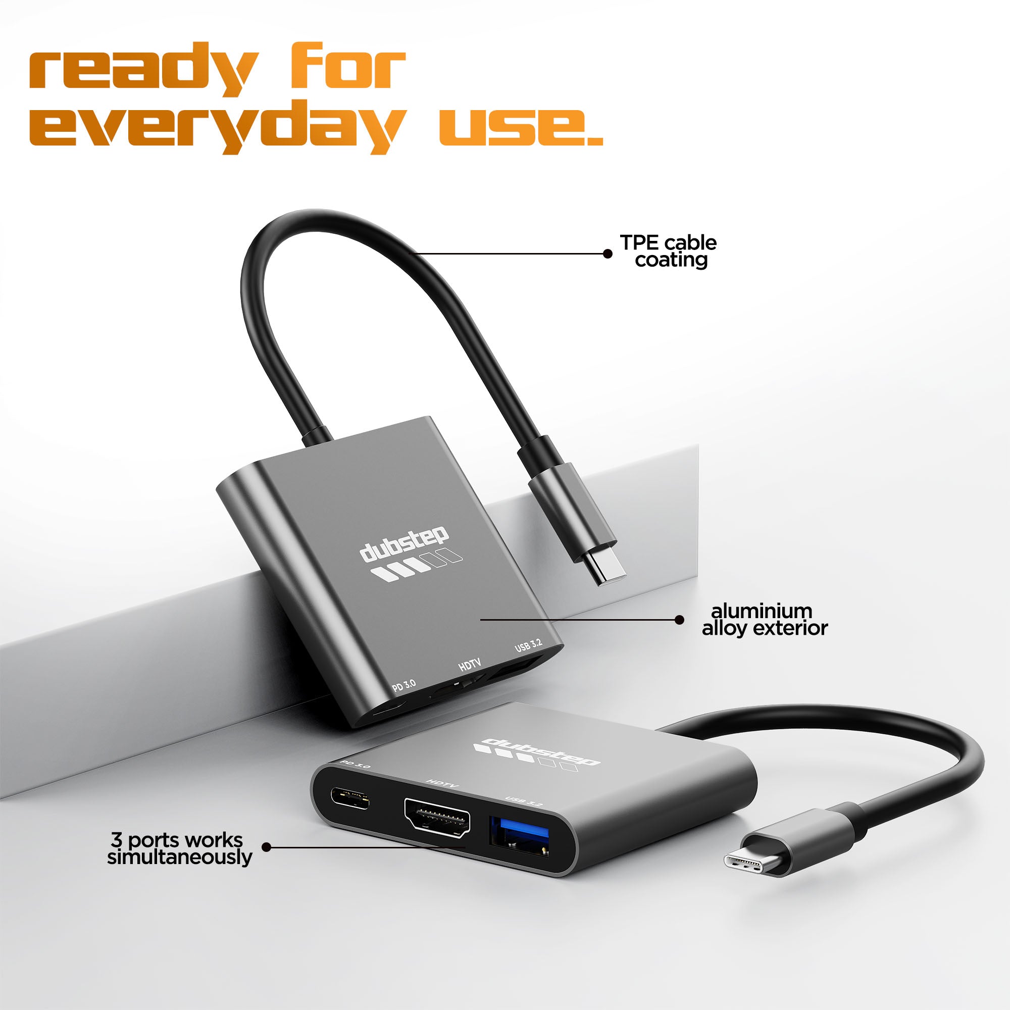 SnaplinkGo 3-in-One Type-C to HDMI USB Hub