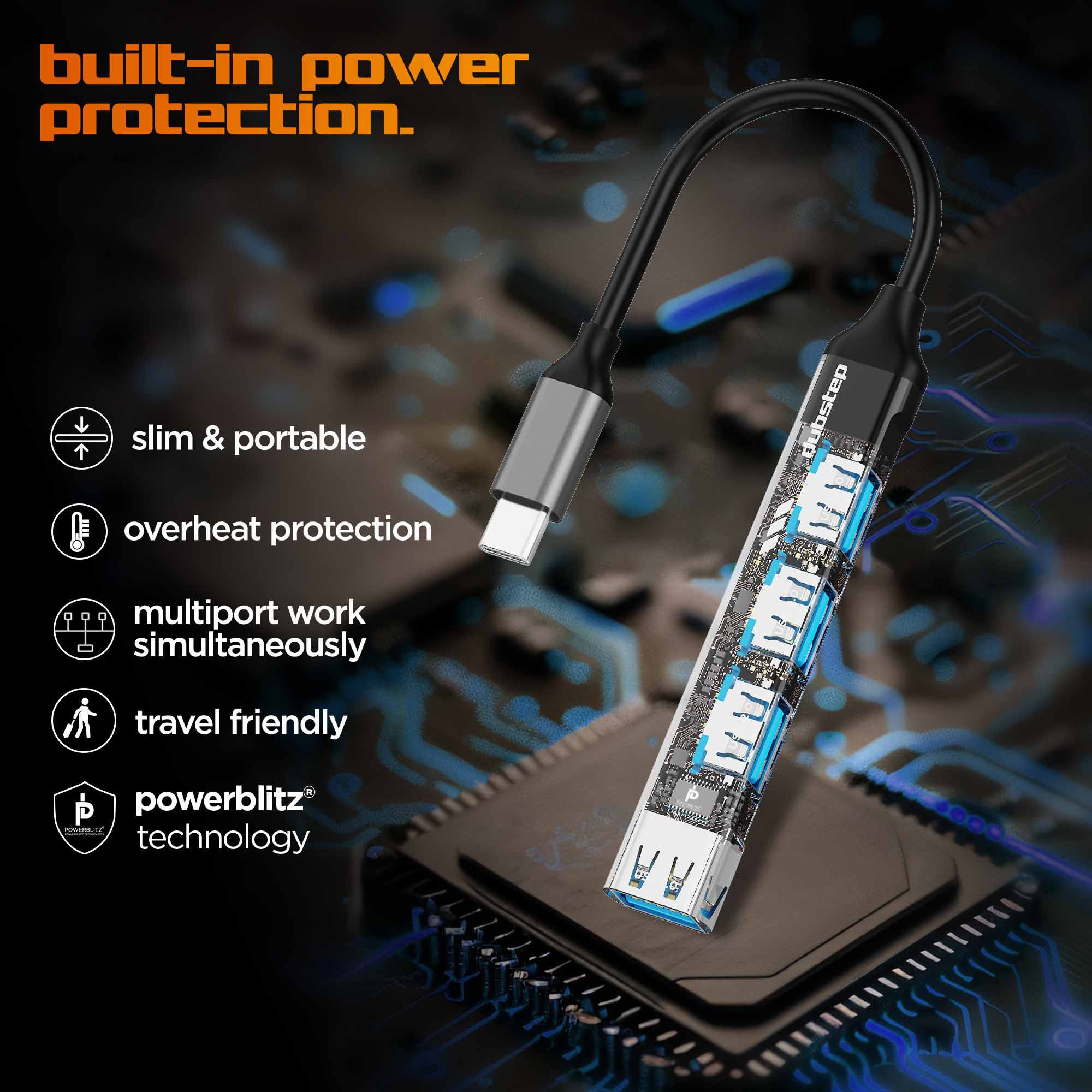 SnaplinkGo 4-in-One Type-C to USB Hub