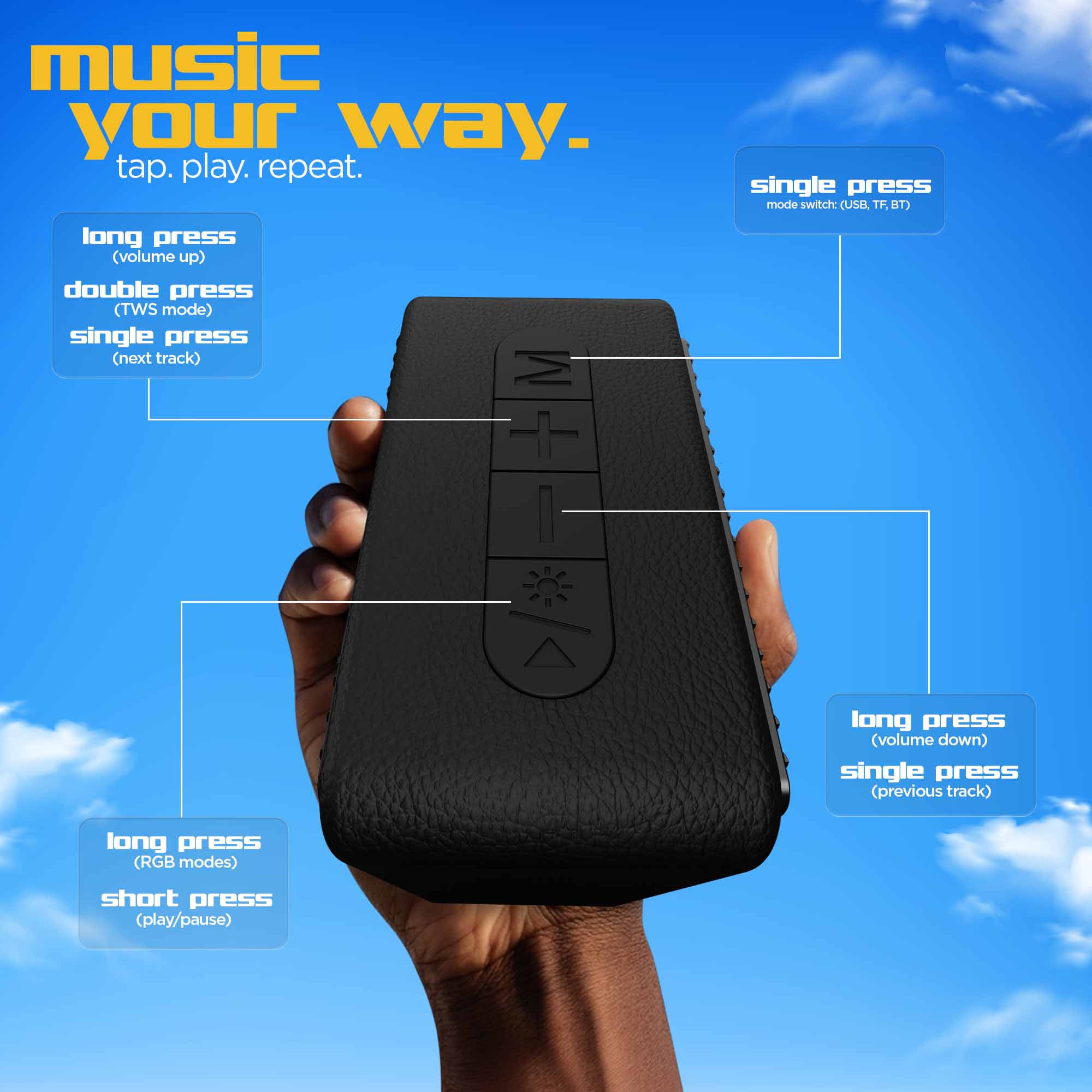 Bassline DRP Speaker Black