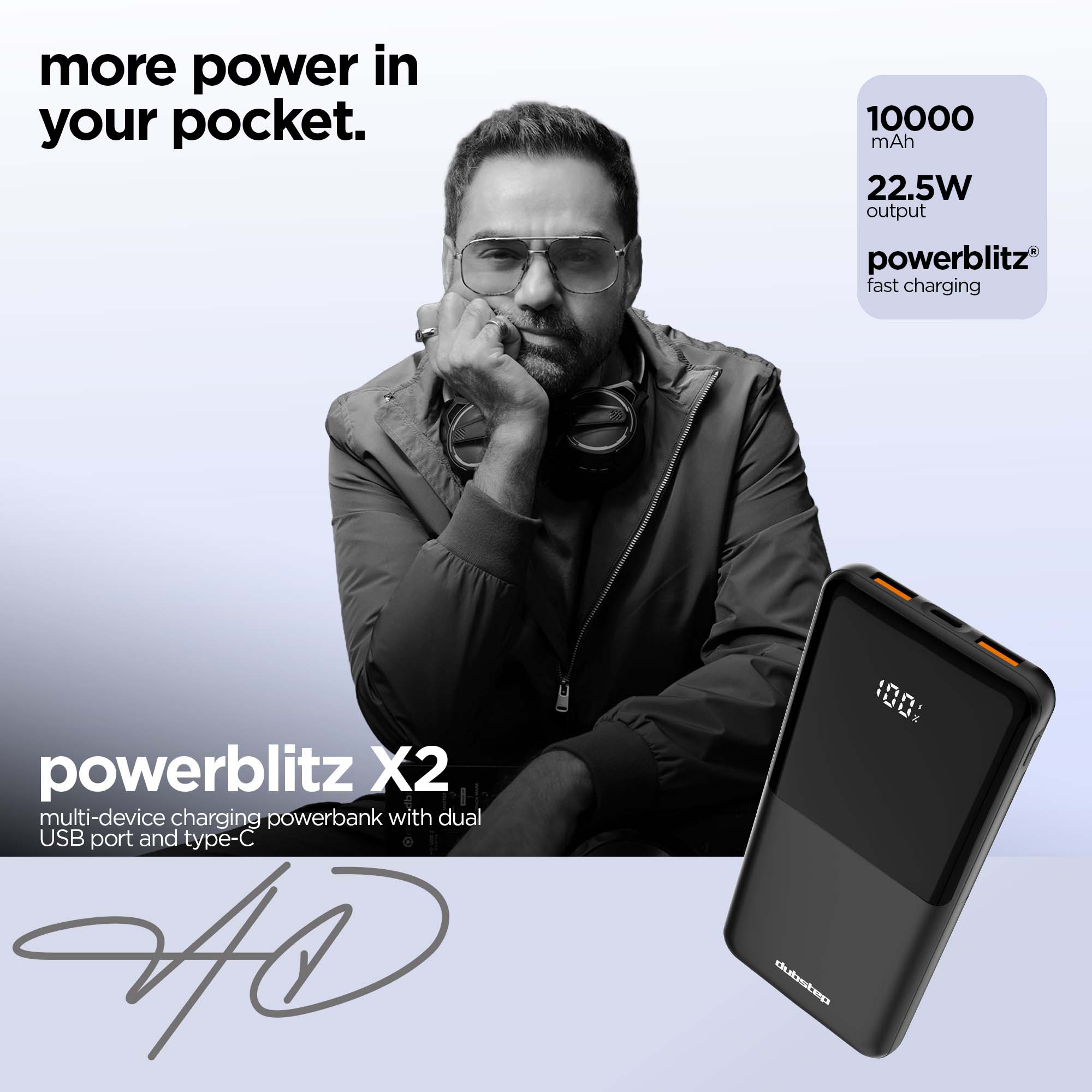 Powerblitz X2 multi-device charging powerbank